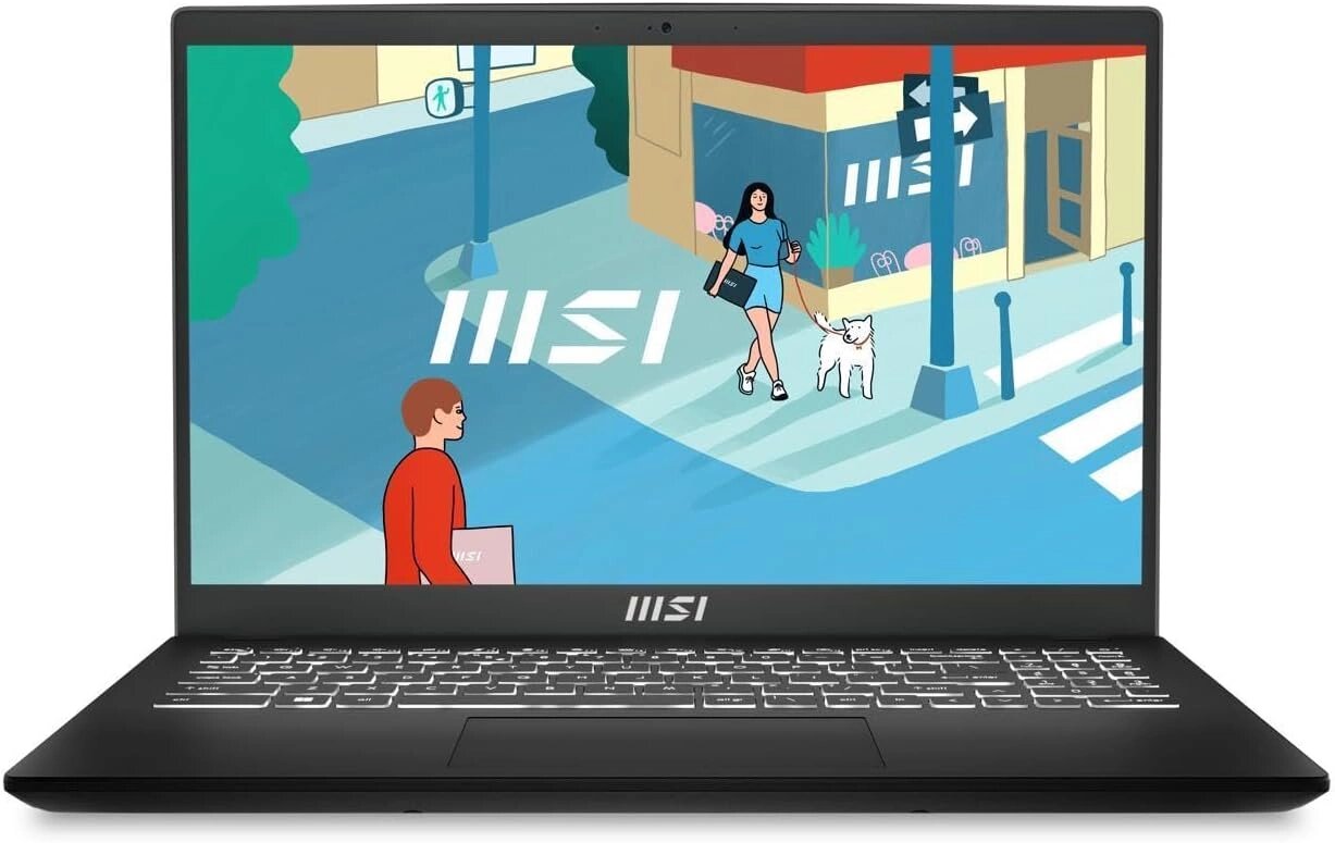 MSI Ноутбук MSI Modern 15 H B13M-098RU Core i5 13420H 16Gb SSD512Gb Intel Iris Xe graphics 15.6" IPS FHD (1920x1080) Windows 11 Professional black WiFi BT Cam (9S7-15H411-098) 9S7-15H411-098