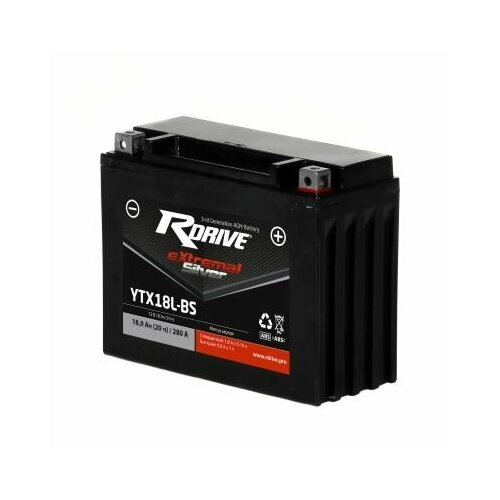 Аккумулятор RDrive eXtremal SILVER 18Ач обратная полярность YTX18L-BS