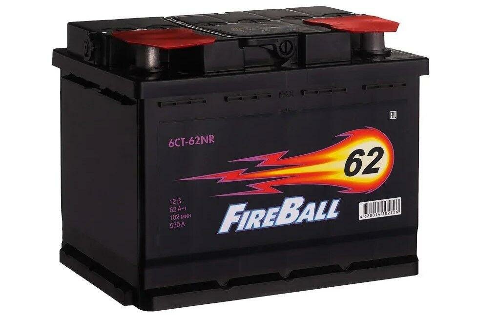 Аккумулятор FIRE BALL 62Ач обратная полярность 562108020