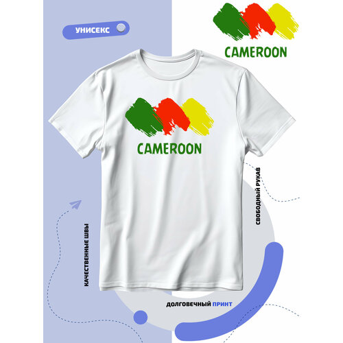 Футболка SMAIL-P флаг Камеруна, размер XXS, белый