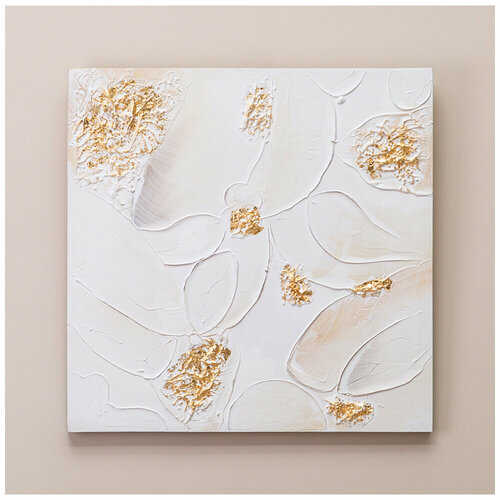 Bronco Картина Золото на белом 60х60х3 см 3000₽