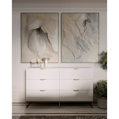 Комод для одежды Maxform 6 ящиков 120 х 40 х 90 с доводчиками