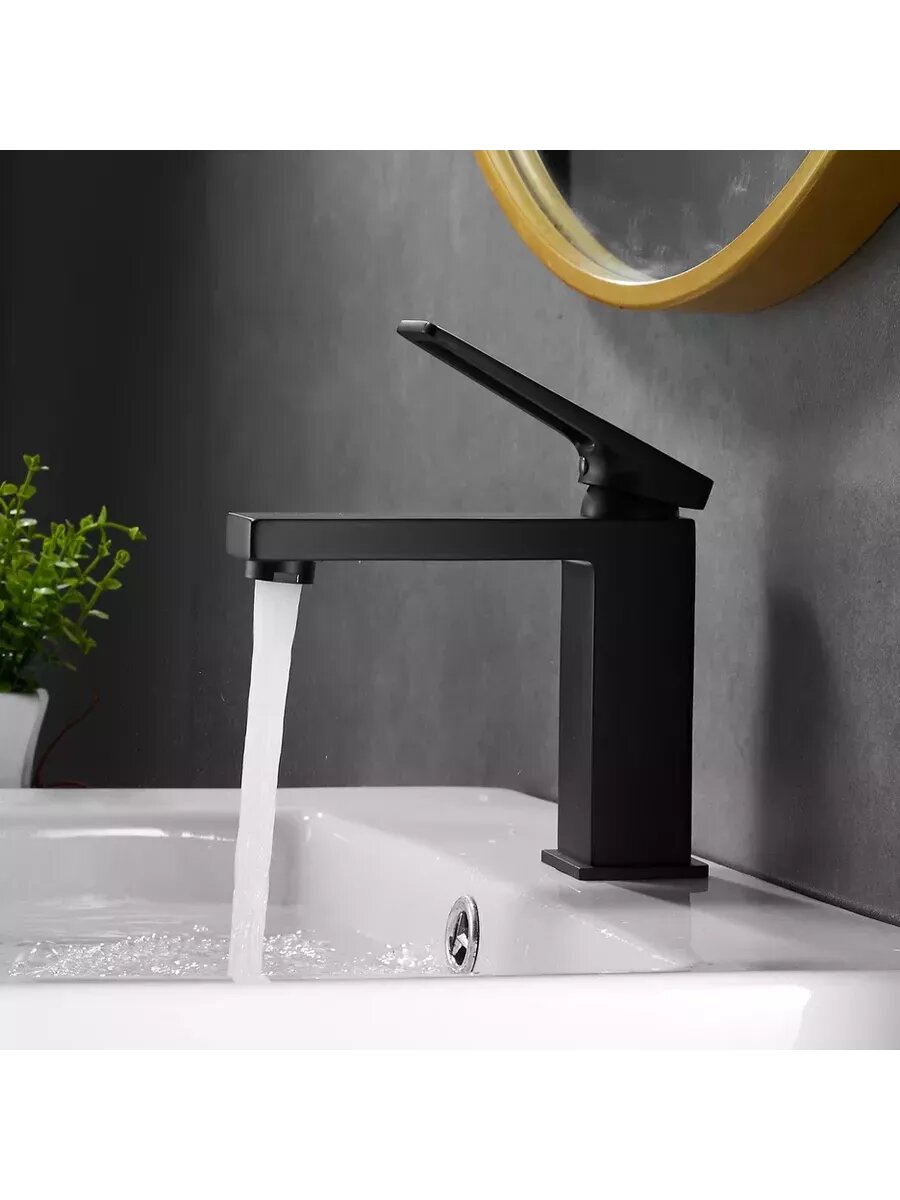 Смеситель для раковины S6801H черный — фото 1