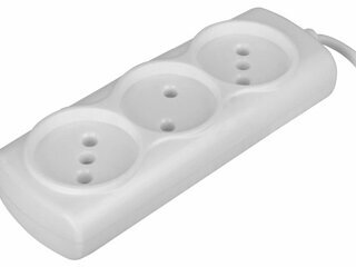 Удлинитель Volsten Si 3x3 ШВВП2х0 75 без заземления 3 гнезда 3 м 6А 1300Вт