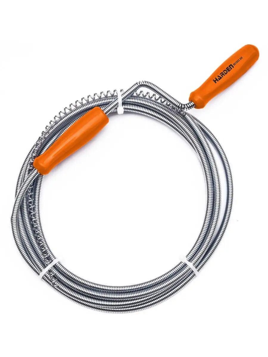 Трос сантехнический для прочистки труб 3 метра х 6 мм // HARDEN 601003