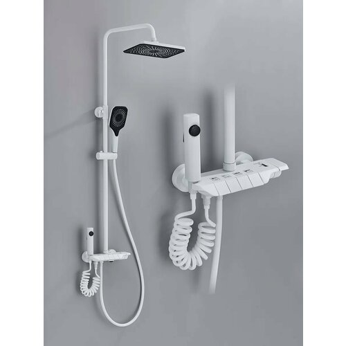 Душевой комплект с кнопочным смесителем 7000₽