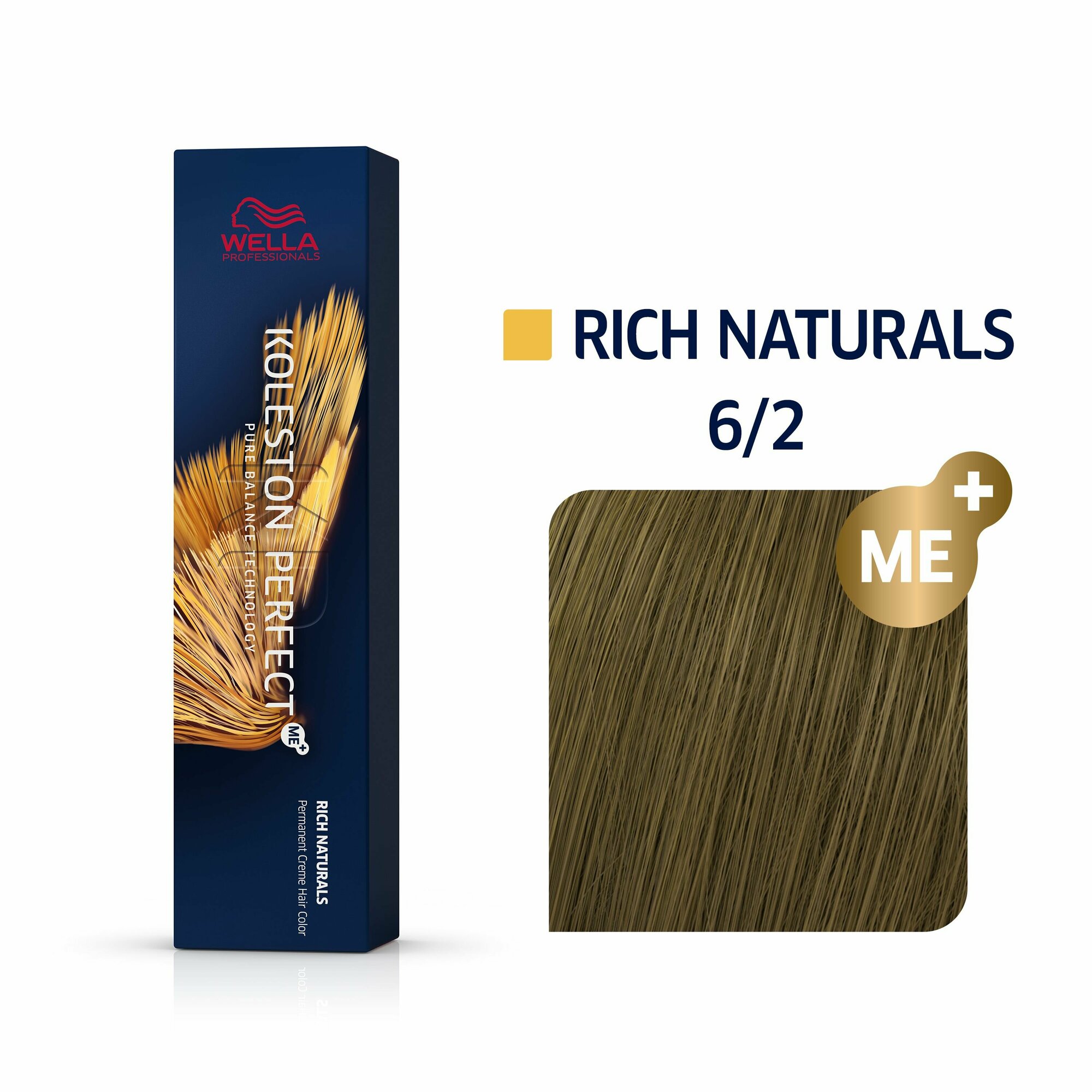 Wella Koleston Perfect Me+ Профессиональная стойкая крем-краска для волос, 6/2 Калифорнийская секвойя