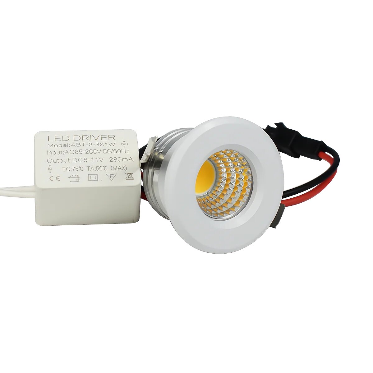 LEDSONLINE мини светодиодные светильники COB 3Вт 220В, Non Dimmable, Silver, Natural White 4000K