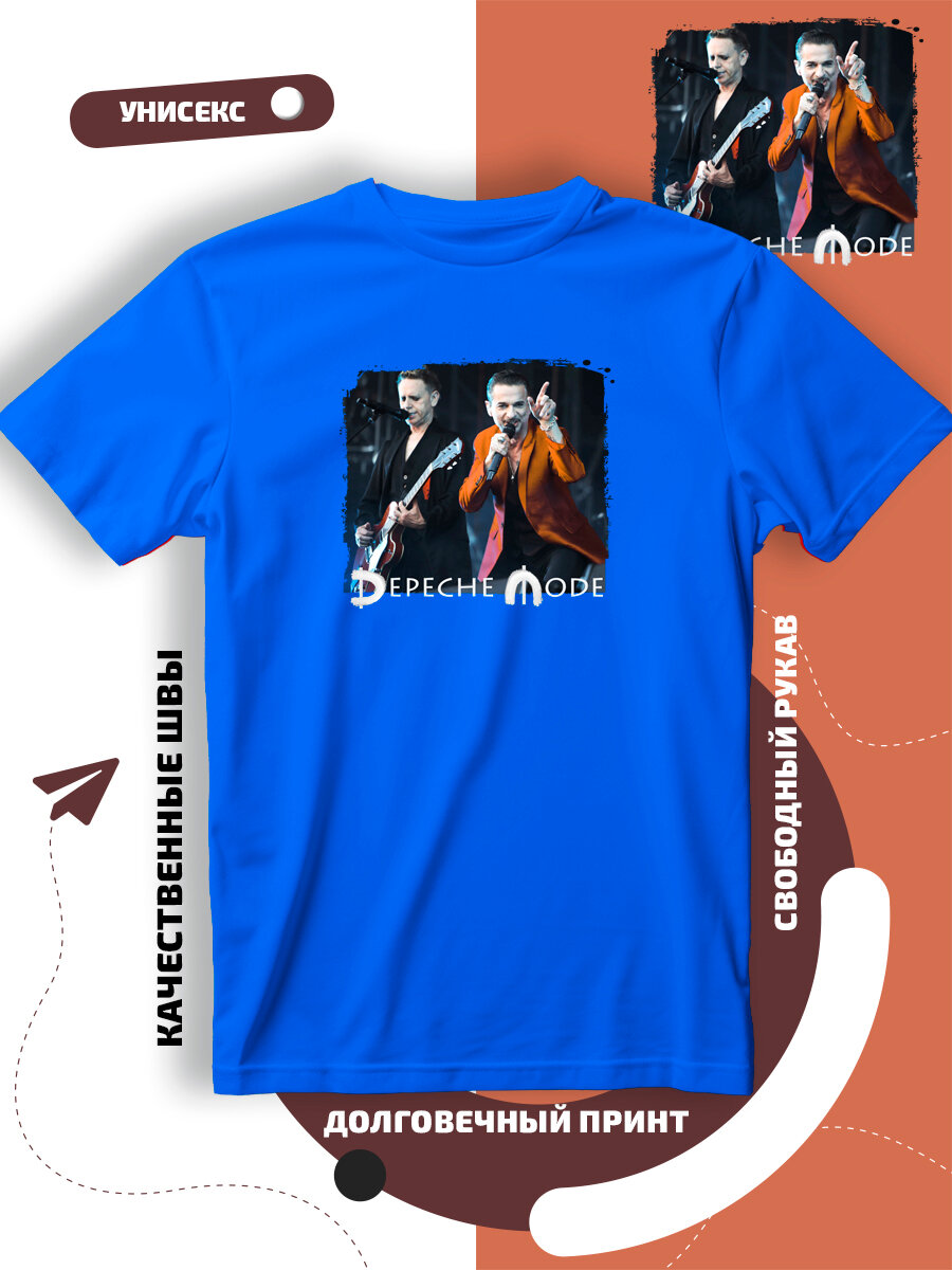 Футболка Depeche Mode Депеш Мод, размер XL, cиний
