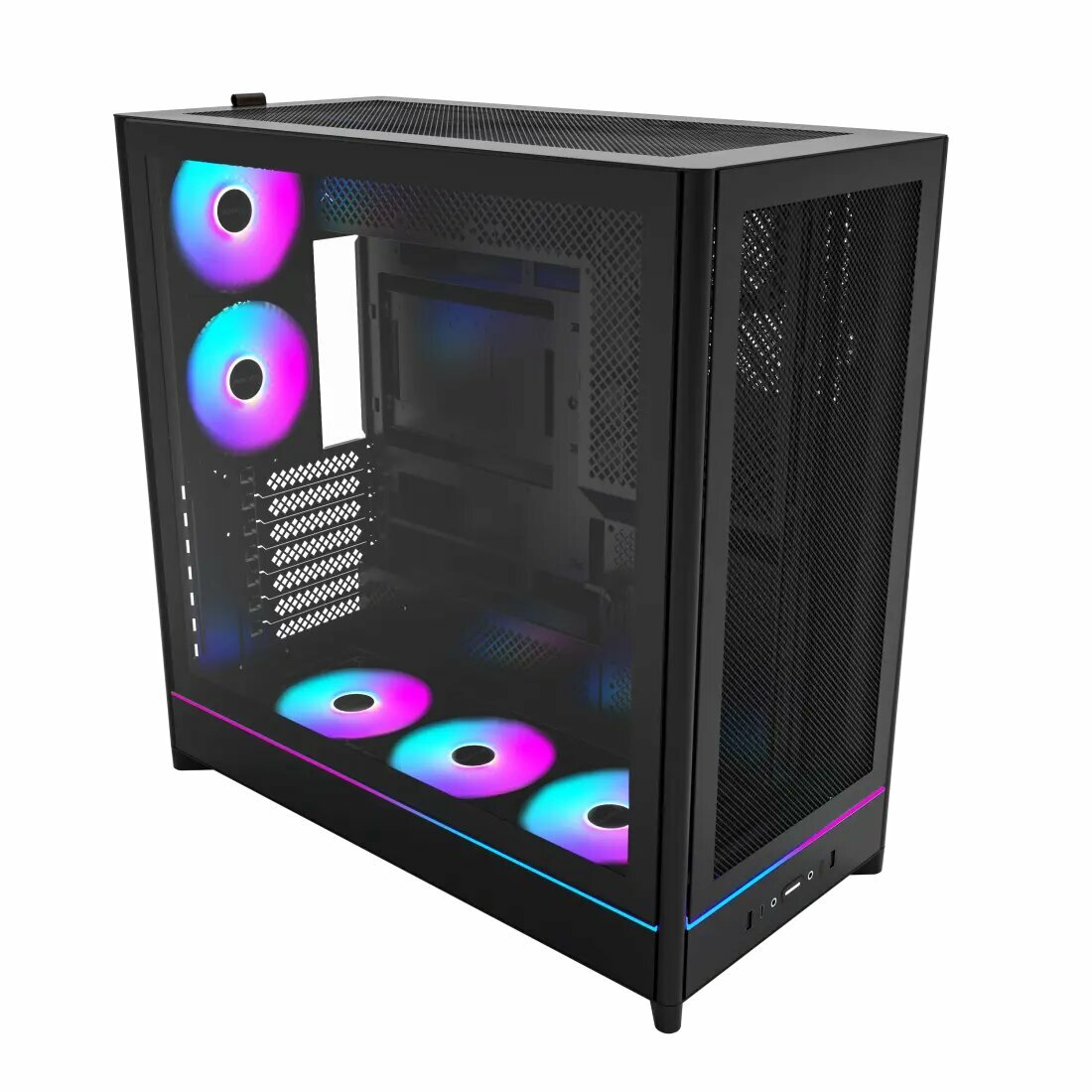 Корпус Montech HS01 Pro Midi-Tower ATX, с закалённым стеклом, чёрный