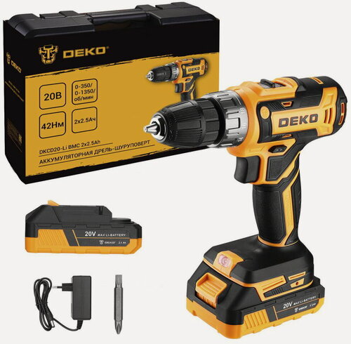 Изображение товара Дрель-шуруповерт Deko DKCD20-Li