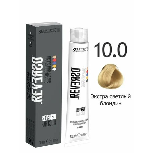 фото Selective professional краска reverso без аммиака на основе фреш-смеси superfood 10,0 экстра светлый блондин, 100 мл