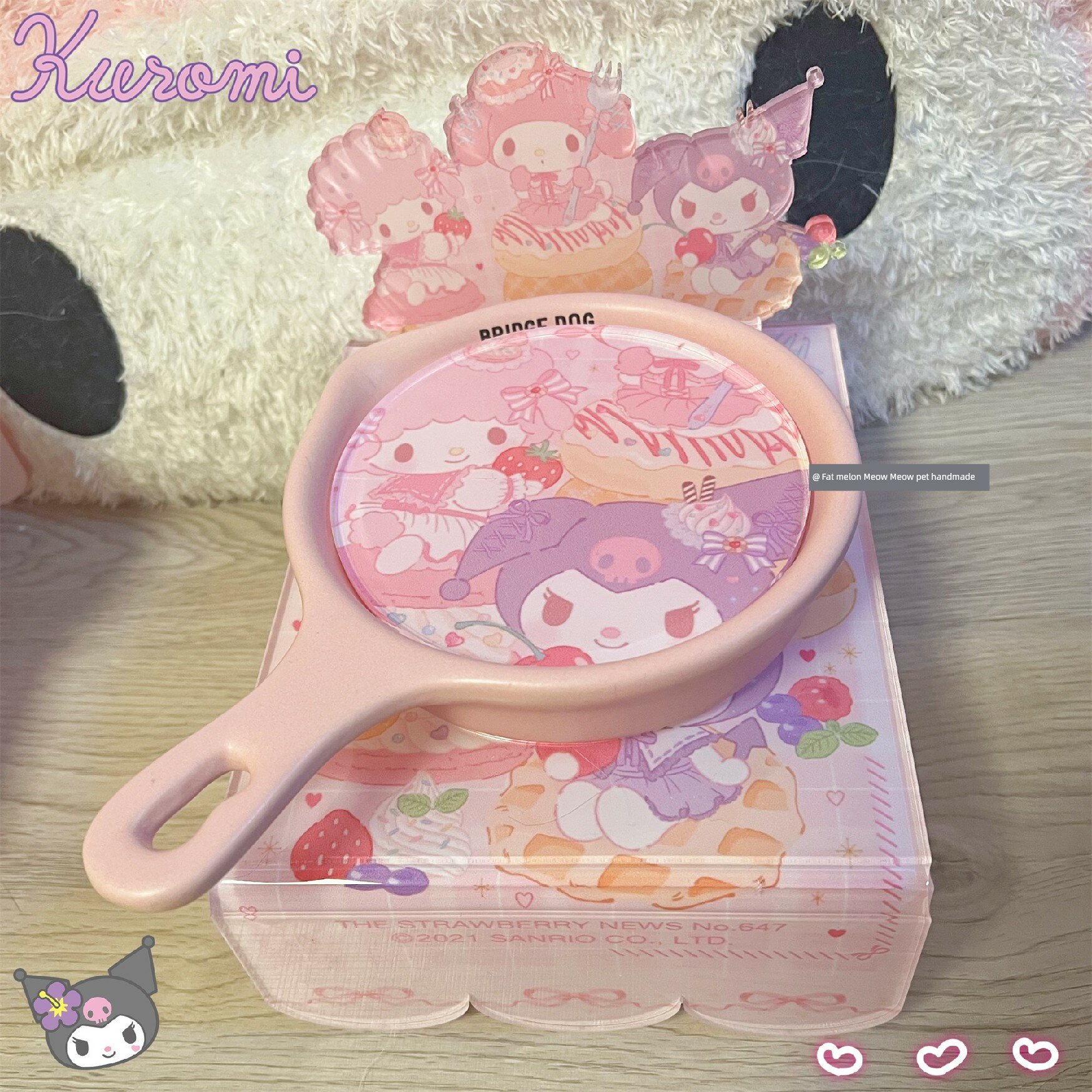 Подставка для миски Куроми и Май Мелоди лоли, акрил, одиночная (без миски и крышки) 97 символов