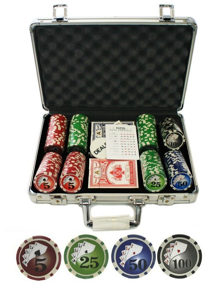 Набор для покера Royal Flush 200 фишек