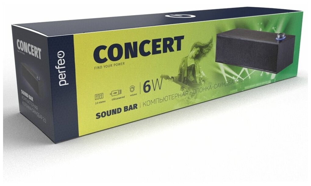 Колонка Perfeo Concert Sound Bar 6Вт (PF_A4436) черная