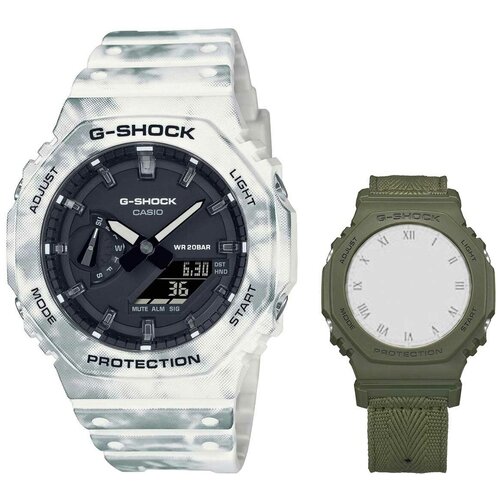 Наручные часы CASIO G-Shock GAE-2100GC-7A, мультиколор, белый наручные часы casio g shock наручные часы casio gma s2100bs 7aer зеленый белый