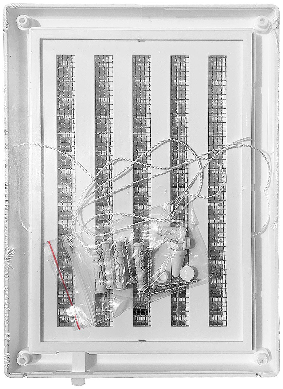 Решетка вентиляционная Awenta T59а 140х210, c сеткой, жалюзи/шнурок - фотография № 3