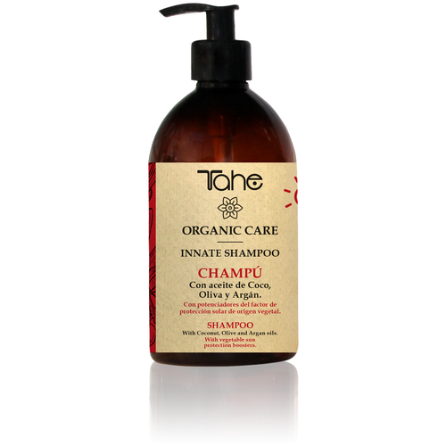 Tahe ORGANIC CARE SOLAR-INNATE SHAMPOO Солнцезащитный бессульфатный шампунь для волос с маслом кокоса, оливок и арганы 300 мл. солнцезащитный бессульфатный шампунь для волос tahe solar innate 300 мл