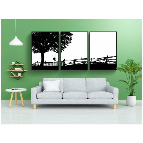 фото Набор модулных постеров для интерьера "ребенок, мальчик, мужчина" 60x90 см. в тубусе, без рамки lotsprints