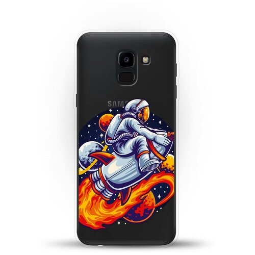фото Силиконовый чехол астронавт на ракете на samsung galaxy j6 (2018) andy & paul