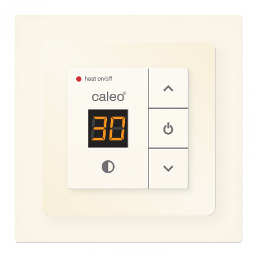 Терморегулятор CALEO 720 бежевый с адаптерами, встраиваемый цифровой