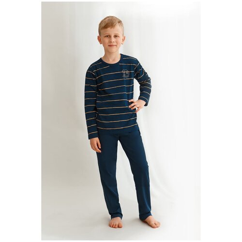 Пижама детская для мальчика Harry 2621-2622-01, футболка и брюки, темно-синий (Размер: 92)