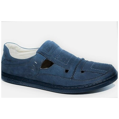 Туфли натуральный нубук, размер 42, синий