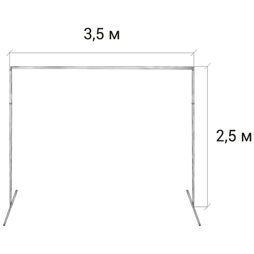 фото Стойка пресс волл для баннера (п-образная) 2,5 м. / 3,5 м. gozhy