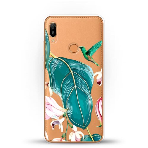 силиконовый чехол цветы на huawei y6 2019 Силиконовый чехол Колибри на Huawei Y6 (2019)