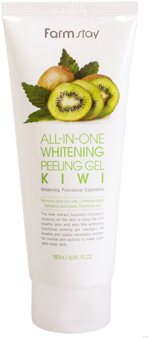 Farmstay пилинг для лица All-In-One Whitening Peeling Gel Kiwi, 180 мл