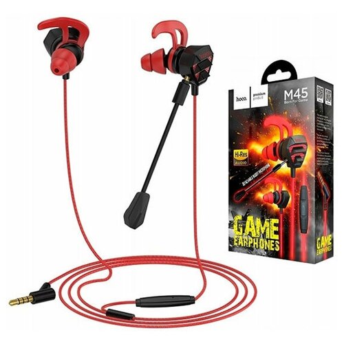 Наушники игровые с микрофоном Hoco M45 черно-красные 89000₽