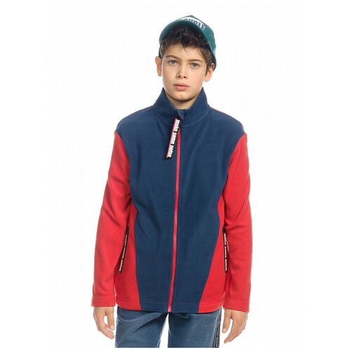 фото Толстовка д/мал pelican bfxs4164/красный(18) р.122 рост 116-122