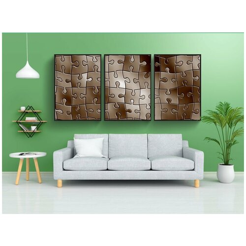 фото Набор модулных постеров для интерьера "головоломка, учить, расположение" 60x90 см. в тубусе, без рамки lotsprints