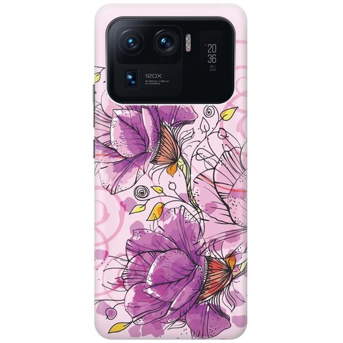 фото Чехол - накладка artcolor для xiaomi mi 11 ultra с принтом "розовые цвета" re:pa