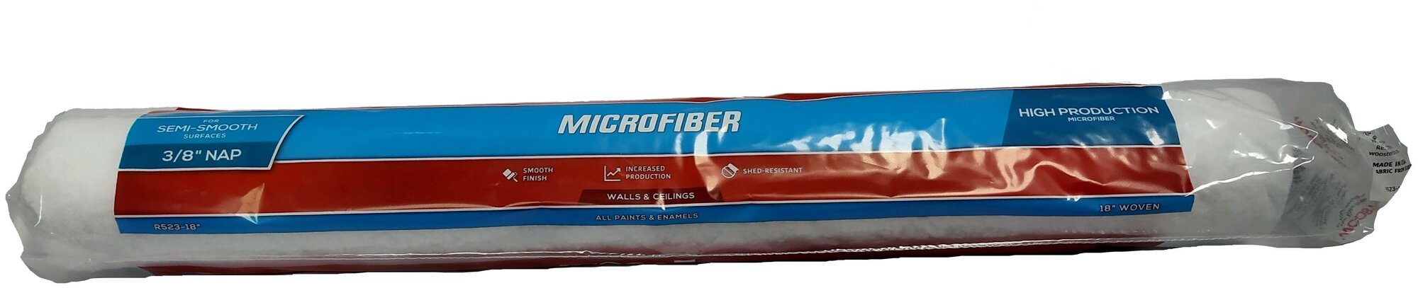 Валик малярный тканый Wooster MICROFIBER™ (18" - 3/8", полугладкий)