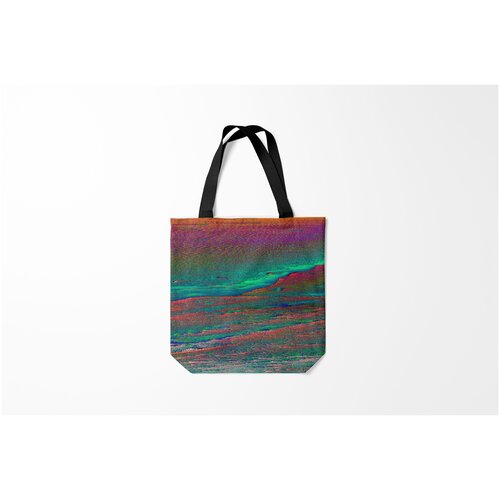 фото Сумка-шоппер / 40х40 см / популярные иллюстрации / текстуры глитч помехи z burnettie