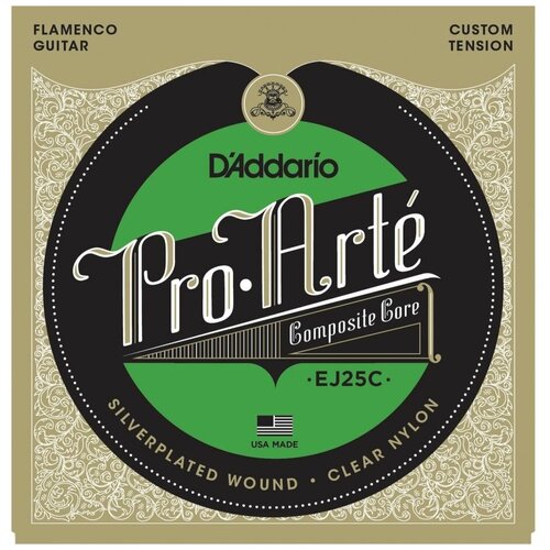 D'Addario EJ25C Flamenco- струны для кл. гитары (три первые струны Clear)