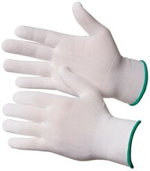 Белые нейлоновые перчатки Gward Touch размер M пар 12