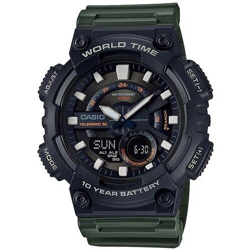 Наручные часы CASIO CASIO Collection AEQ-110W-3AVDF, серый, хаки