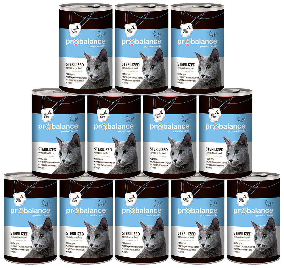 Влажный корм для стерилизованных кошек ProBalance Sterilized консервированный (банка) 12 шт. х 415 г (кусочки в соусе) - фотография № 6