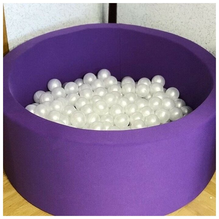 Набор шаров для сухого бассейна 500 шт, цвет: белый перламутр - фотография № 2