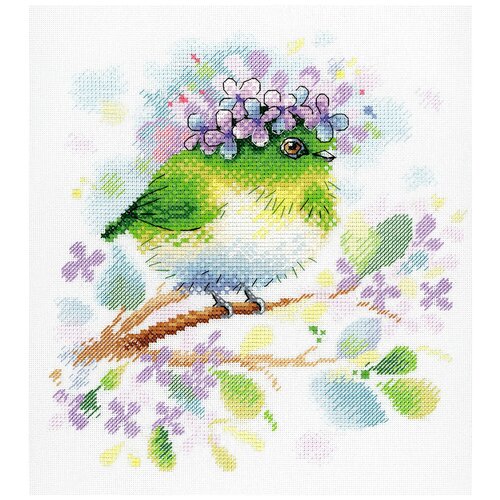 Набор для вышивания М П Студия А-013 На ветке сирени 20 х 20 см 3664₽
