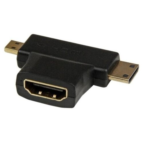 Видео адаптер Orient C137 переходник HDMI на miniHDMI и microHDMI - насадка для кабеля адаптер smartbuy hdmi f mini hdmi m micro hdmi m