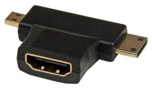 Видео адаптер Orient C137 переходник HDMI на miniHDMI и microHDMI - насадка для кабеля