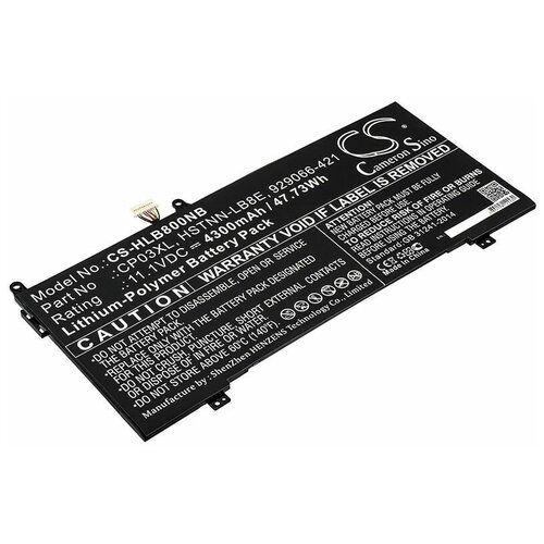 Аккумуляторная батарея CameronSino CS-HLB800NB для ноутбуков HP Spectre x360 13 Convertible