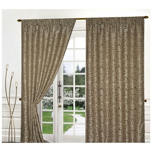 фото Классические шторы sandie цвет: коричневый elegante