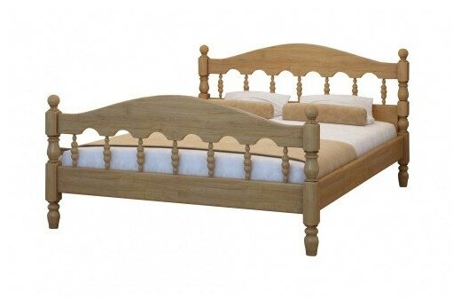 Кровать деревянная для дачи "Точёнка" односпальная