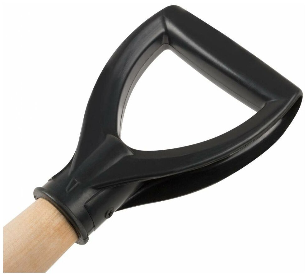 FIT Лопата штыковая, нержавеющая сталь Профи, с деревянным черенком и V-ручкой 200х355х1420 мм [77175] - фотография № 2