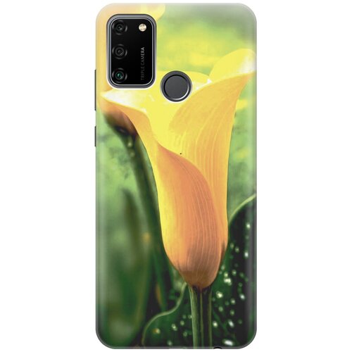фото Силиконовый чехол на honor 9a / хонор 9а с принтом "желтые каллы gosso