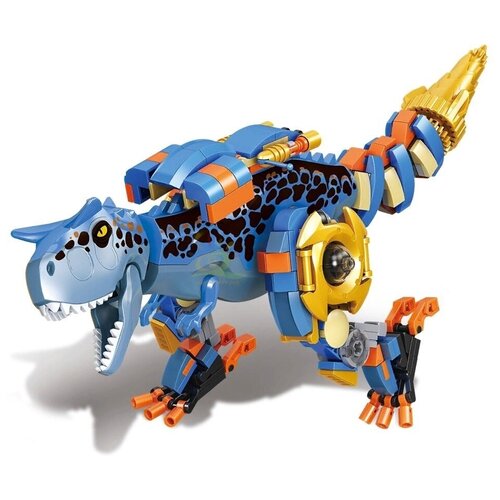 Купить Конструктор Динозавр ZHE GAO (274 детали) / Робот Тиранозавр конструктор, синий, пластик, female
